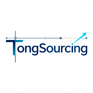 TongSourcing company logo on white background, blue wordmark